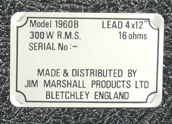 Marshall JCM  Lead 1960