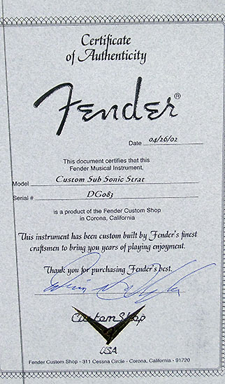 Fender Custom Shop Custom/