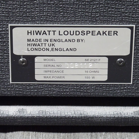 Hiwatt SE 212 1F HP Fane