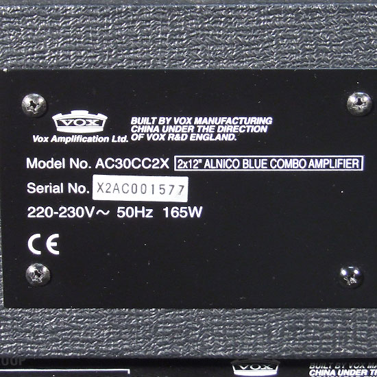 Vox AC30CC2X HP Weber Alnico Silver Bell