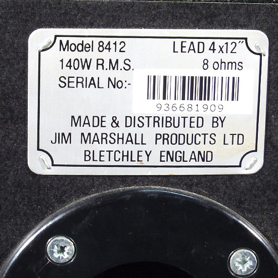 Marshall Model 8412 Lead 4x12