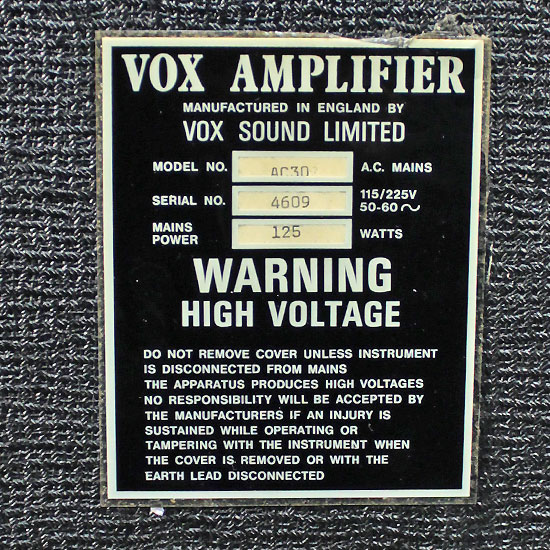 Vox AC30 de 1979