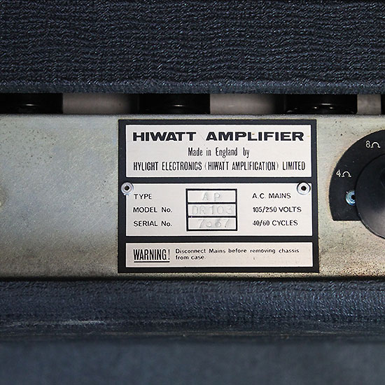 Hiwatt DR 103 Custom 100 de 1974