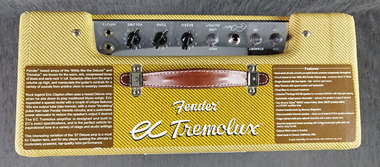 Fender Tremolux Eric Clapton avec footswitch en housse