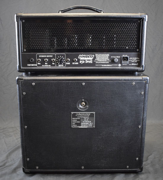 INVADERS 850 DEVIL HEAD AVEC FOOTSWITCH et CABINET EMINENCE THE GOVERNOR 1X12